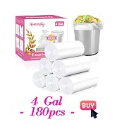 clear small 4 gallon trash bags, garbage bags, bathroom trash can bin liners, waste basket liner