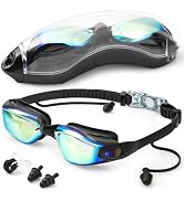 BGYTWEYTD Swim Goggles,Swimming Goggles No Leaking Anti Fog UV Full Protection with Nose Clip Ear...
