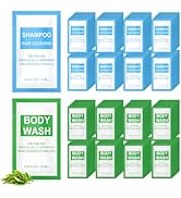 Xuezoioy Travel Size Shampoo and Body Wash Packets Bulk Pack of 10,Individually Wrapped 0.35 fl o...