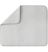 SUBEKYU Microfiber Dish Drying Mat for Kitchen Counter, Absorbent Dishes Drainer/Rack Pad for Cou...