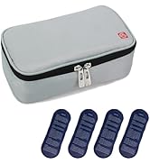ALLCAMP Insulin Cooler Travel Case with 4 Ice Pack and Insulation Liner for Diabetic Organize Med...