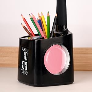 led desk lamp study lamp desk light table light clock usb charger pen holder home office bedroom