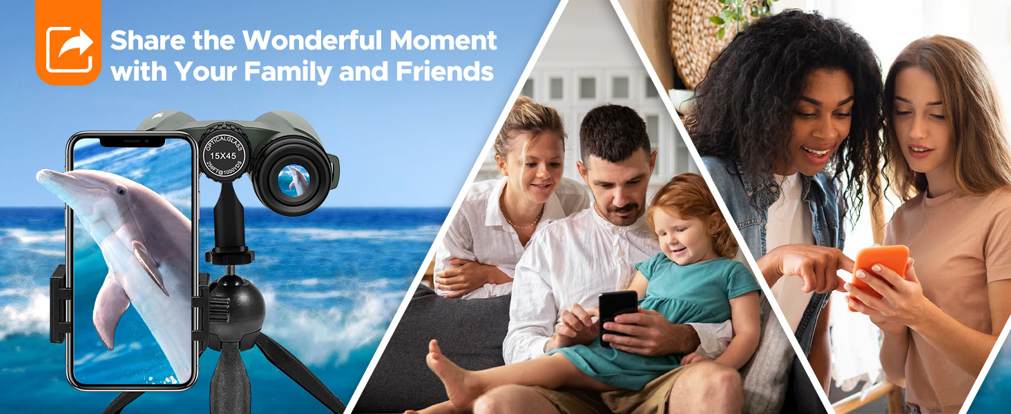 Adorrgon binoculars with Phone Adapter and Tripod