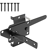 HILLMASTER Heavy Duty Self-Locking Gate Latch for Wooden Fence, Post Mount Automatic Gate Lock Gr...