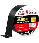 Avery Dennison Black Floor Marking Tape, Safety Warning Tape for Caution and Aisle Marking, 2 inc...