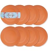 Homienly Dinner Plates Set of 8 Alternative for Plastic Plates Microwave and Dishwasher Safe Whea...