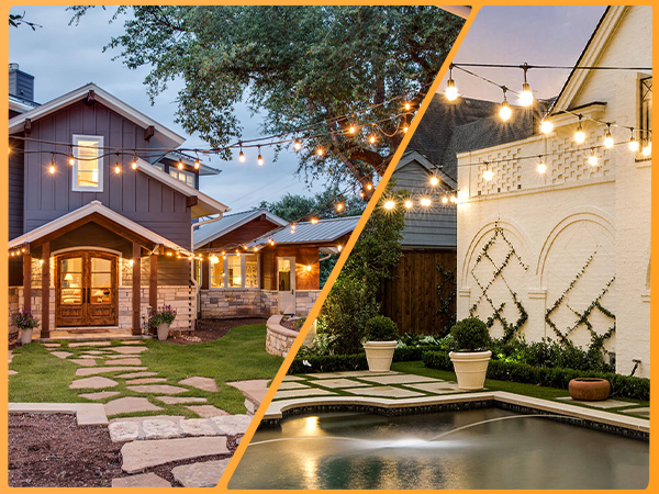 back yard lights outdoor waterproof