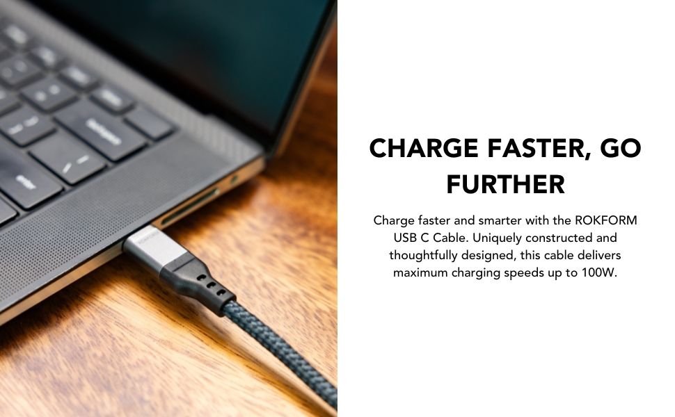Rokform power cables; 100w braided usbc cables; rokform charging cable; usb c to usb c iphone 15