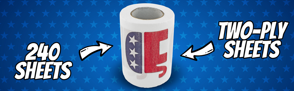 Fairly Odd Novelties Republican GOP Logo Novelty Toilet Paper