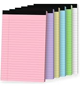 Ciphyfee 6pcs Small Note Pads, Colored Notepads 5x8 College Ruled Notebook, Writing Pads 5 x 8, L...