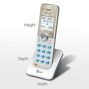 phone, product dimensions, handset, handset dimensions, accessory phone, accessory handset