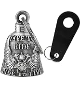Motorcycle Bell for Bikers Women Men with Hanger, Biker Bell for Riders Riding Bell for Good Luck...
