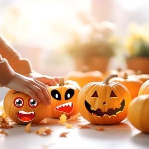 pumpkin face stickers