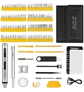 Precision electric screwdriver set 148 in 1 power screwdriver cordless rechargeable with LED disp...