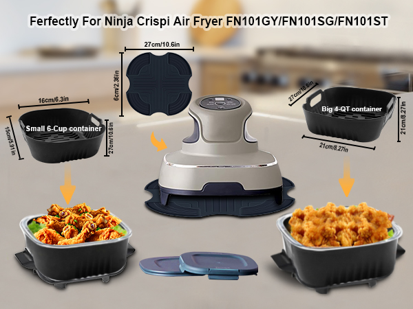 Silicone Air Fryer Liners for Ninja Crispi