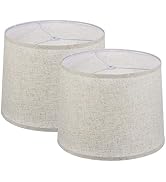 PATIKIL Lamp shades for Table Lamps Set of 2, 11.4" Top x 12.6" Bottom x 9.8" High Drum Lamp shad...