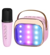 pink karaoke machine with wireless micophone