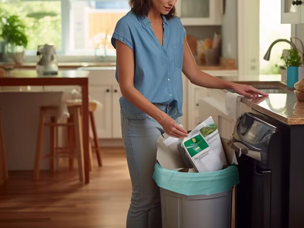 8 gallon trash bags in kitchen