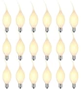 Hompavo Shatter-Resistant Candle Light Bulbs - 7W Silicone Dipped E12 Candelabra Base Bulbs with ...