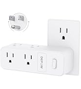 DEPOW Outlet Extender with 360° Rotating Plug, 6 AC Outlet Splitter (1875W/15A), Multi Plug Wall ...