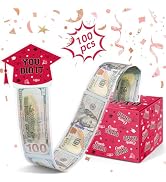 WenmthG 2025 Graduation Money Box for Cash Gift Pull - Graduation Gift - 100 Pack Surprise Box Ex...