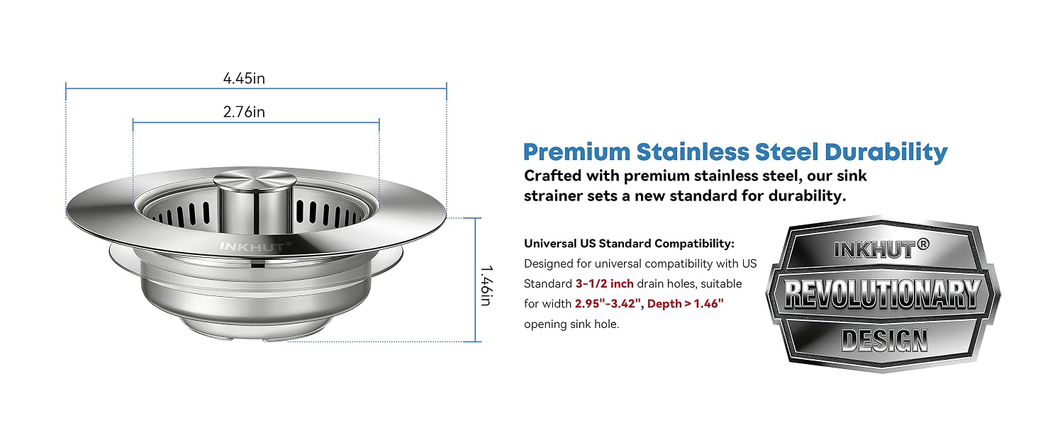 3 in 1 kitchen sink drain strainer stopper