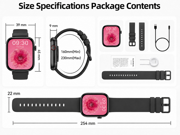 Size Specifications Package Contents