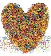 Rubber Bands Mini 2200pcs Rubber Band Multicolor 0.5inch Small Rubber Band Mini Soft Elastic Band...