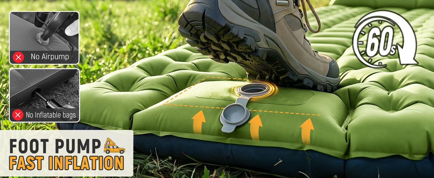 Professional camping sleeping pad, high-performance sleep system, durable support, hiker optimized