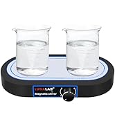 Dual Magnetic Stirrer, LVDALAB 3000RPM 2 Position Magnetic Stir Plate, 2x500ml Multi Position Mag...