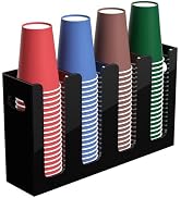 BOSSCASA Disposable Coffee Cup Dispenser with Handles, Countertop or Wall Mount Hot/Cold Drink Cu...