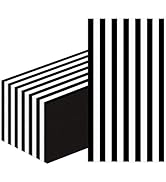 HEIPINIUYE 50 Pieces 3-ply Striped Paper Napkins Black and White Guest Towels Disposable Hand Tow...