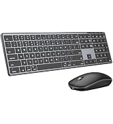 Bluetooth Keyboard and Mouse Combo for Mac, Rechargeable Wireless Keyboard Mouse, Multi-Device Co...