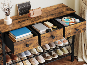 shoe rack with drawers