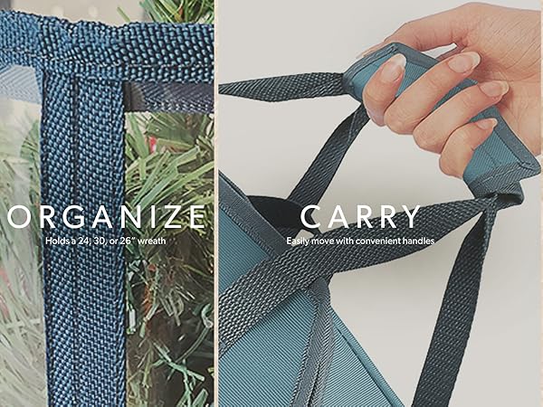 Easily organize and carry your wreaths