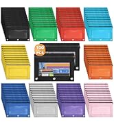 Shemira Pencil Pouch for 3 Ring Binder, 100 Pack Pencil Pouches Bulk in 10 Colors, Binder Pencil ...