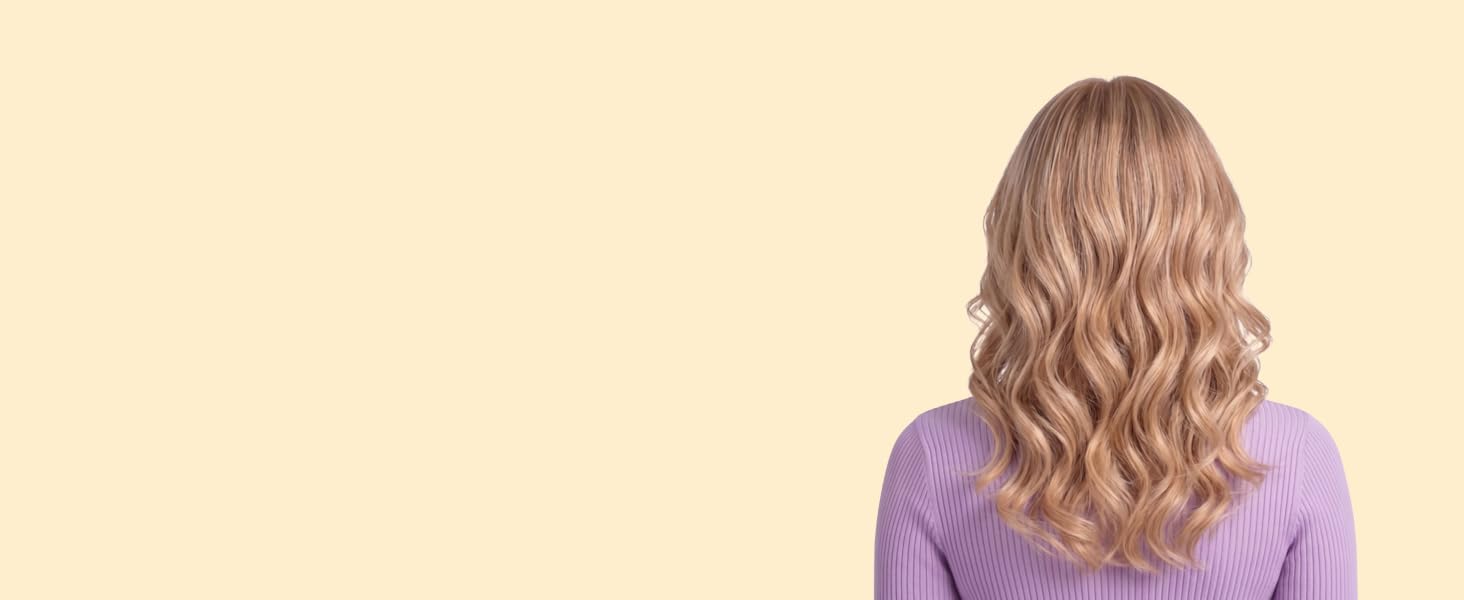 Woman with curled hair