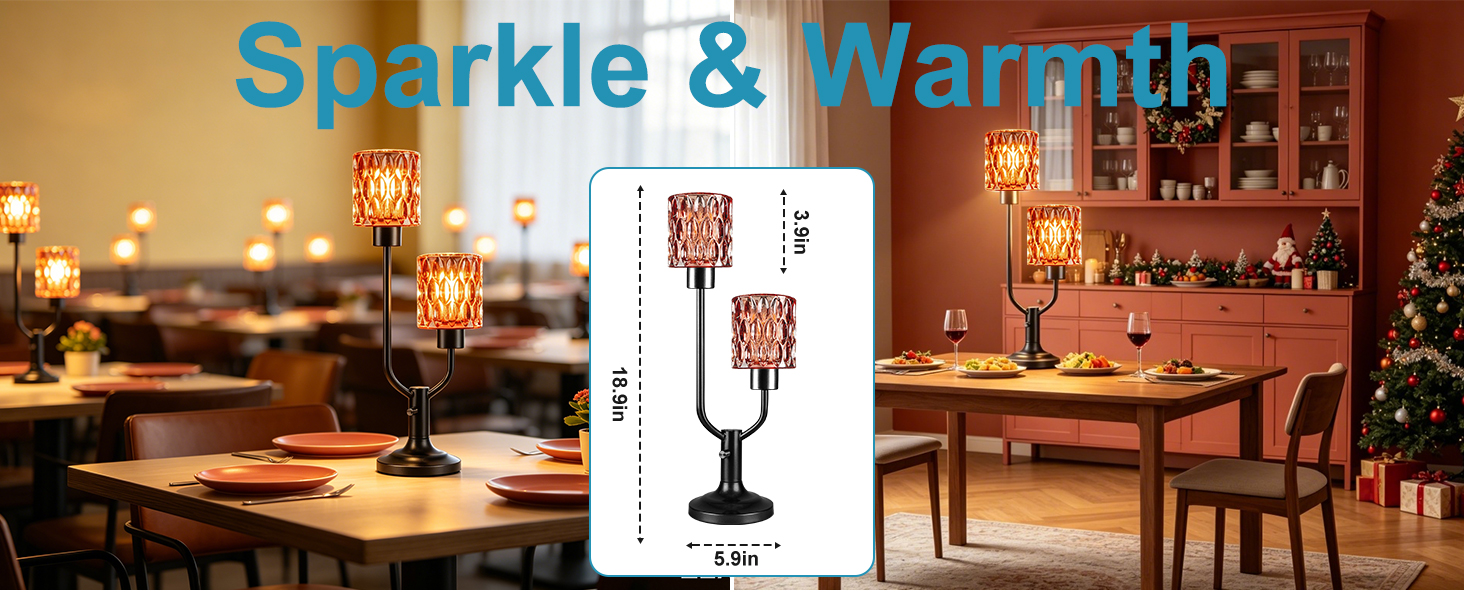 Mid Century Modern Glass Table Lamp Dimmable