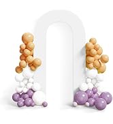 Peomeise 7.2FT Spandex Open Arch Backdrop Cover,U-Shaped 2-Sided Backdrop Cover,Round Top Chiara ...
