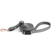 The DOGISTRY - City Dog Leash - Steel - Award-Winning Adjustable Hands-Free Design - Luxe Rose Go...