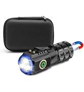 XTAUTO Portable LED Mini Flashlight, Rechargeable EDC Small Pocket Flashlight 6 Lighting Modes w/...