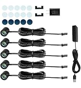 TAYSING Mini LED Spotlights with USB Hub,Magnetic Base, USB Powered Small Spotlight Display Light...