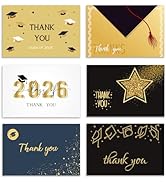 Nihuecne 36 Pack 4" x 6" Graduation Thank You Cards with Self-adhesive Envelopes for College & Hi...