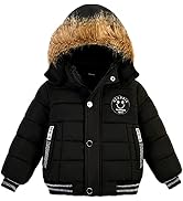 AIWUHE Baby Boys Down Jacket Winter Windproof Hooded Puffer Coat Thick Warm Snowsuit Outerwear Pa...