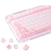 KiiBOOM Cute Cat Keycaps Set, Mao Profile, PBT/PC Keycap for MX Switches Mechanical Keyboard, Com...