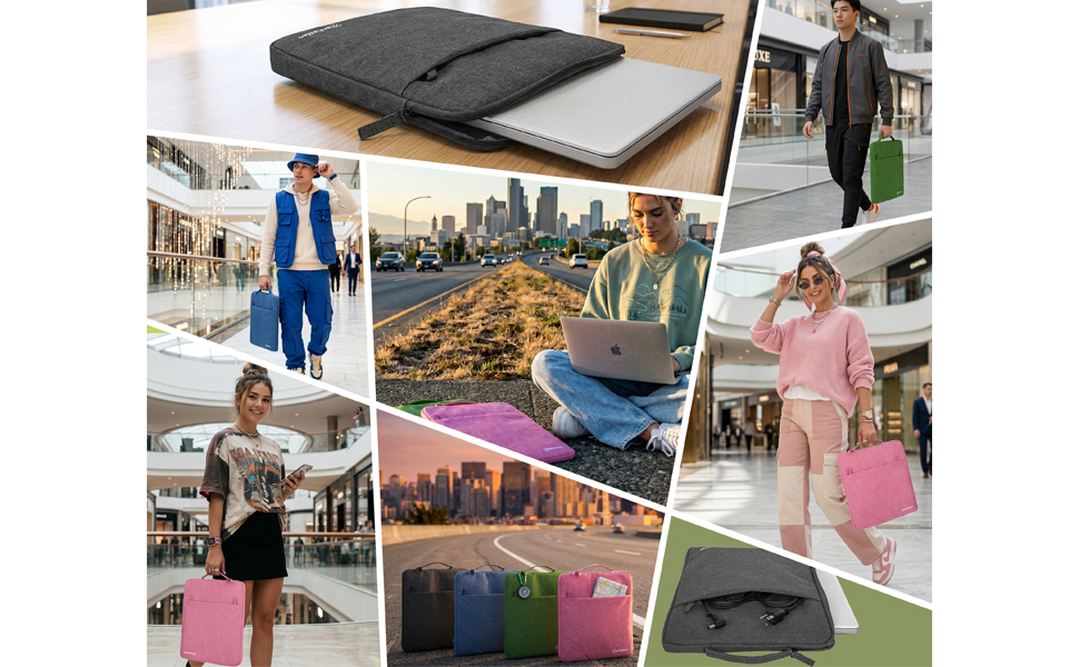 Notebook Sleeve 15.6", Premium Padding, Water-resistant, Notebook Compartment