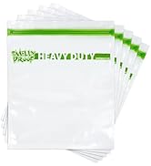 50pcs BULK DEAL, Reusable Extra HEAVY DUTY Ziplock Bags Thick 5mil Reclosable Bags, BPA-Free, Was...