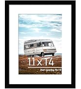 PEALSN 11x14 Picture Frame, Display Pictures 8 x 10 with Mat or 11 x 14 Without Mat for Wall Moun...