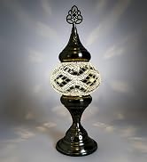XUMAIDENG Turkish Desk Lamp with Bronze Base, Including LED Bulbs for Living Room and Bedroom Dec...