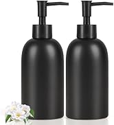 Natheeph 14OZ Ceramic Soap Dispenser Ceramic Soap Pump Dispenser Can Fill Liquid for Bathroom/Kit...
